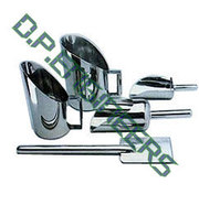 Stainless steel scoops and spatula
