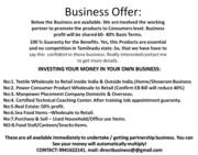 AVAILABLE VARAITY OF BUSINESS! INTERESTED CAN CONTACT.