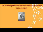 ifb servicecenter in hyderabad