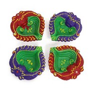 Colourful Diya Set