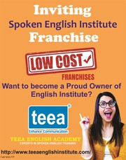 Inviting FRANCHISE FOR SPOKEN ENGLISH INSTITUTE WEST BENGAL