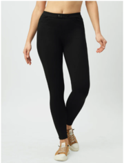 Women Black High Rise Skinny Treggings