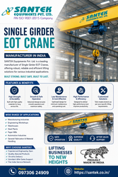Single Girder EOT Crane Manufacturer in India